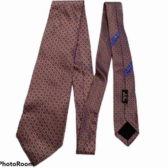 JZ Richards (Nordstrom) Red and Blue Abstract Tie - Picture 5 of 6